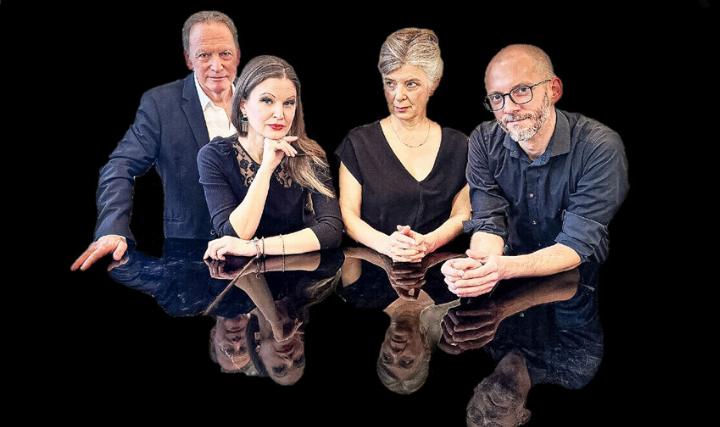 Die mitwirkenden Künstlerinnen und Künstler Robert Schmid, Andrea Suter, Rachel M. Kessler und Alexander Ruef (von links). Bild zvg