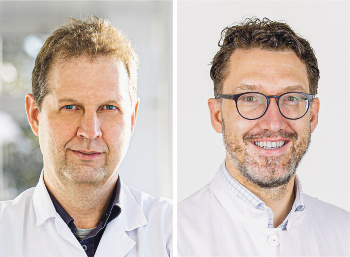 Andrej Nowakowski und Michael Hirschmann sehen grosse Chancen für die regionale Medtech-Industrie. Bilder zvg