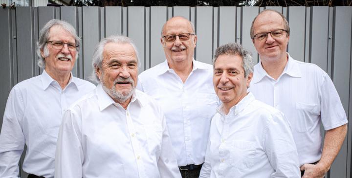 Sepp Giess, Rolf Niederhauser, Beat Schweizer, Claudio Provenzano und Martin Gilgen (von links) laden zur Matinee. Bild zvg