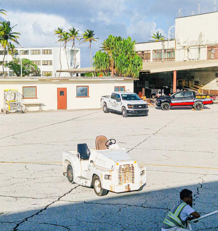 Ankunft am Airport von Kwajalein.
