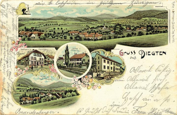 Lithografie von Diegten, 1900. Archiv Heinz Spinnler