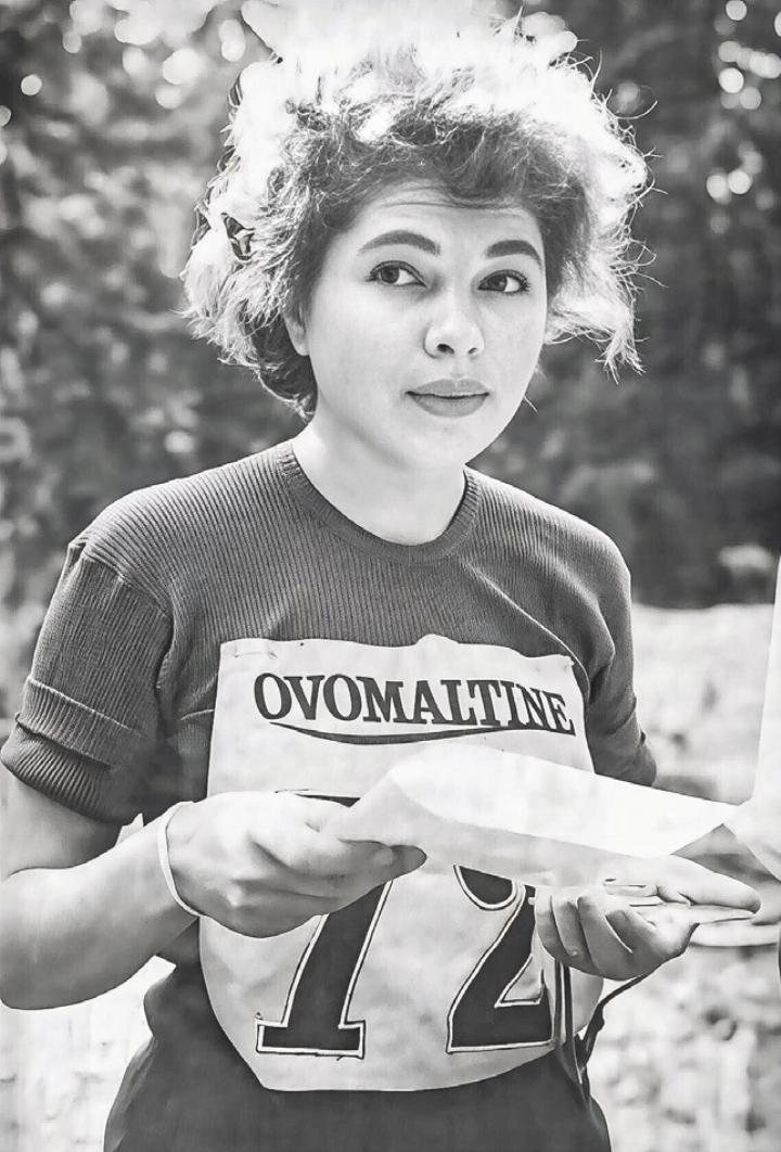 Margrit Thommen, 1964 – konzentriert vor dem Start.
Bild zvg