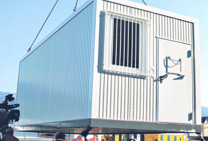 Gefängniscontainer wurden bereits 2013 in Liestal aufgestellt.Bild Archiv vs
