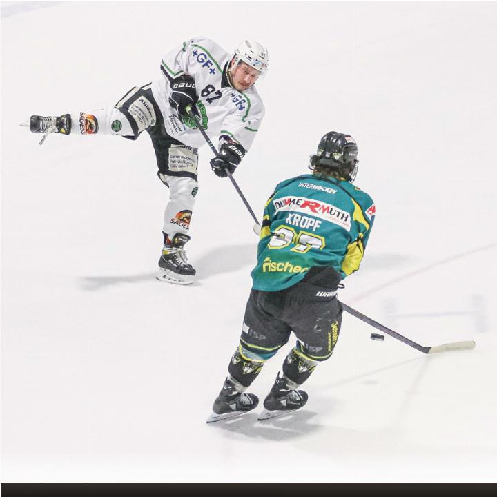 Verteidiger Mattia Di Biase war an beiden Toren des EHC Zunzgen-Sissach beteiligt. Bild Archiv vs