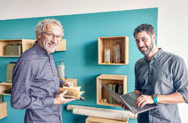 Jürg Rudin (links) geht in Pension, Marco Saner übernimmt. Beide sind patentierte Ingenieur-Geometer mit viel Erfahrung. Bild zvg