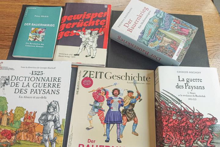 Eine Auswahl von Publikationen zum Bauernkrieg von 1525. Bld zvg