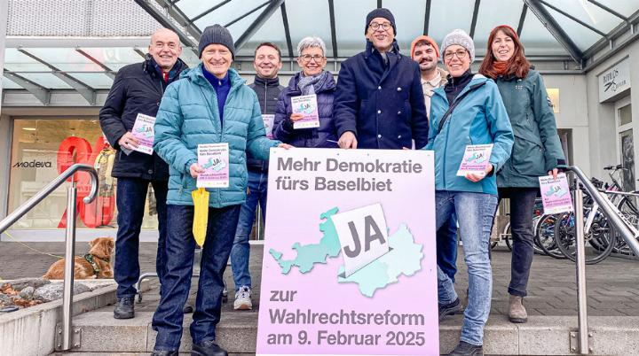 Peter Gröflin, Martin Geiser, Mathias Oberer, Esther Gasser, Matthias Schürch, Remo Schraner, Sabine Bucher und Nicole Niederhauser (von links). Bild zvg