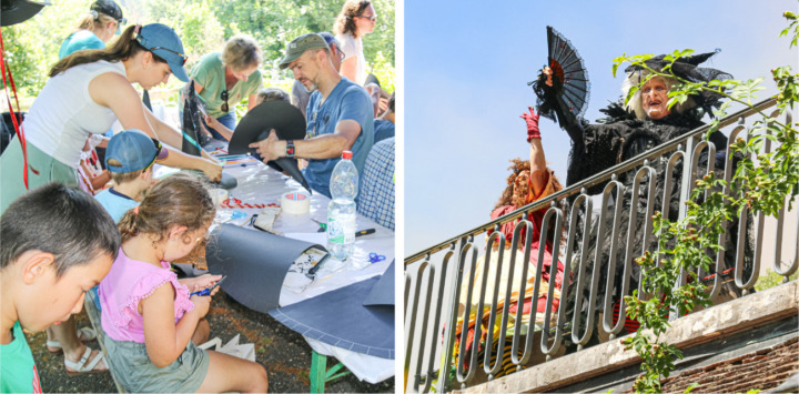 Trotz starker Konkurrenz anderer Veranstaltungen kamen zahlreiche Besucher auf den Wildenstein, um zu basteln, zu spielen und der Oberhexe Gundula die Ehre zu erweisen.  Bilder Timo Wüthrich