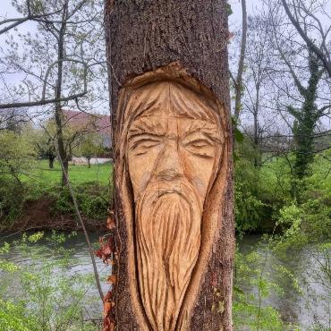Der bärtige Mann an der Ergolz bei Augst, fotografiert von Walter Sprenger aus Itingen