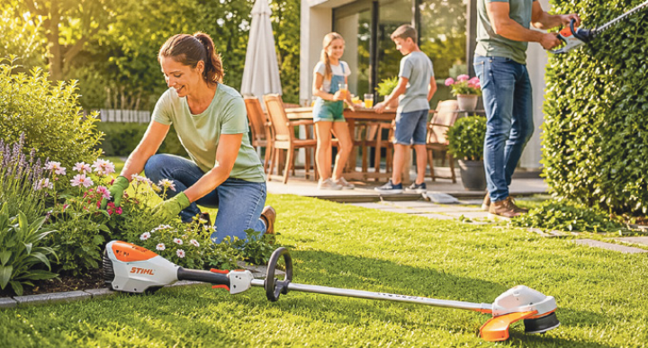 Die modernen Geräte von Stihl helfen, die Gartenarbeit möglichst angenehm zu gestalten.
Bild zvg