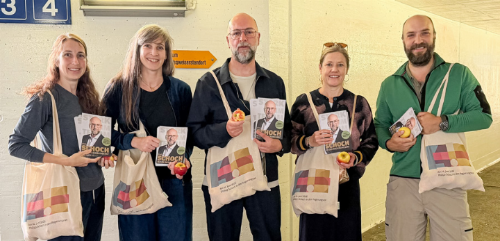 Anna-Tina Groelly, Beatrice Rickenbacher, Philipp Schoch, Florence Brenzikofer und Serafin Bieder (von links). Bild zvg