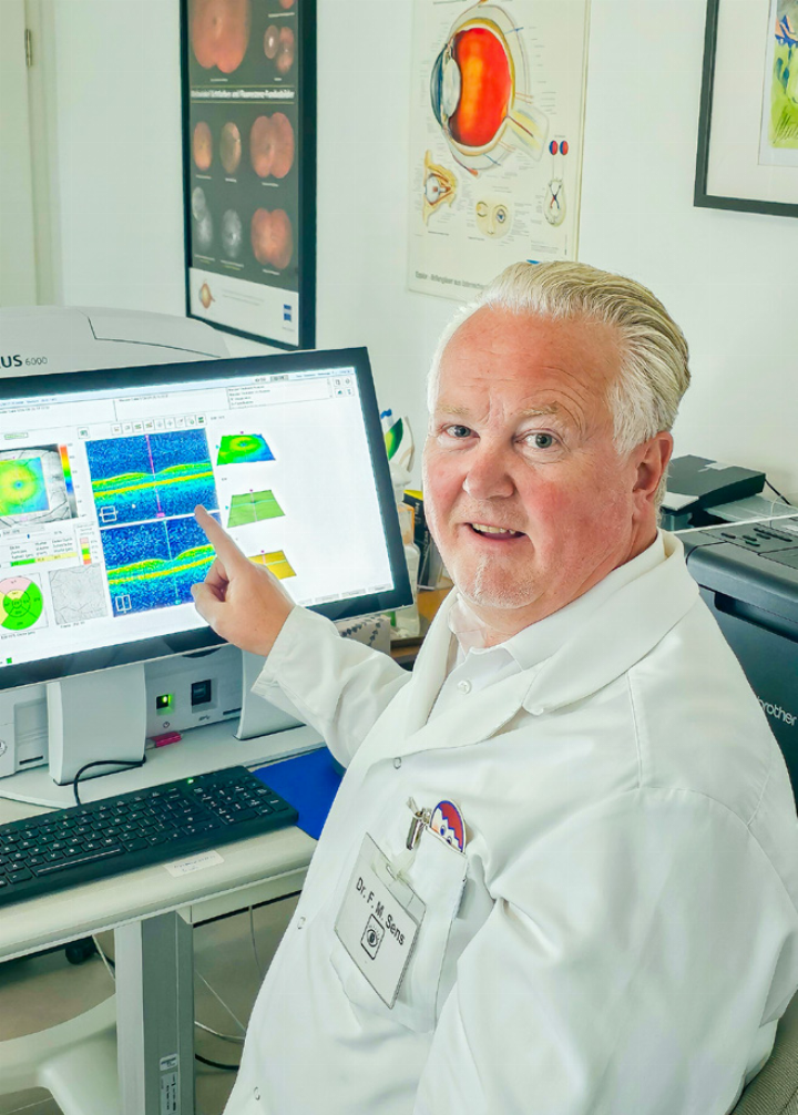 Zum Wohl seiner Patientinnen und Patienten arbeitet Dr. med. Frank Michael Sens mit modernsten Instrumenten und Geräten.
Bild zvg