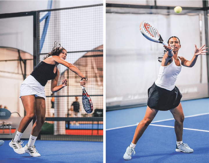 Ausgerechnet im Herkunftsland ihrer Eltern treten Leandra (links) und Amanda Gonçalves zur Nachwuchs-Europameisterschaft im Padel an. Bilder zvg