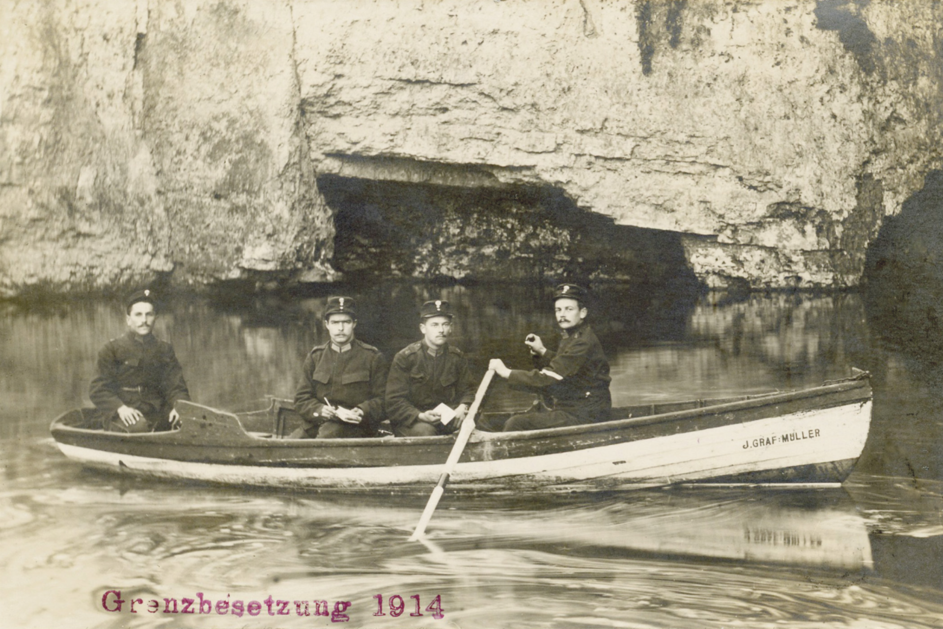 Bootsfahrt im Augster See 1914 - Das Bild wird blockiert. – Möglicherweise durch einen aktiven Adblocker.