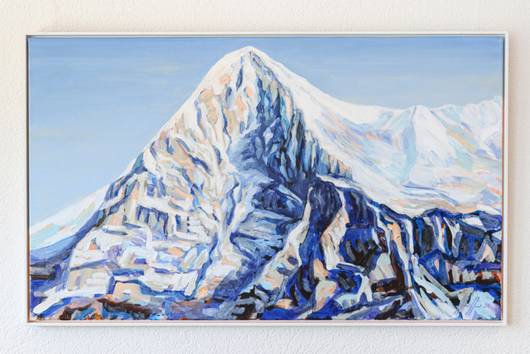 Die Eigernordwand, Acryl auf Leinwand. Die Eigernordwand, Acryl auf Leinwand.