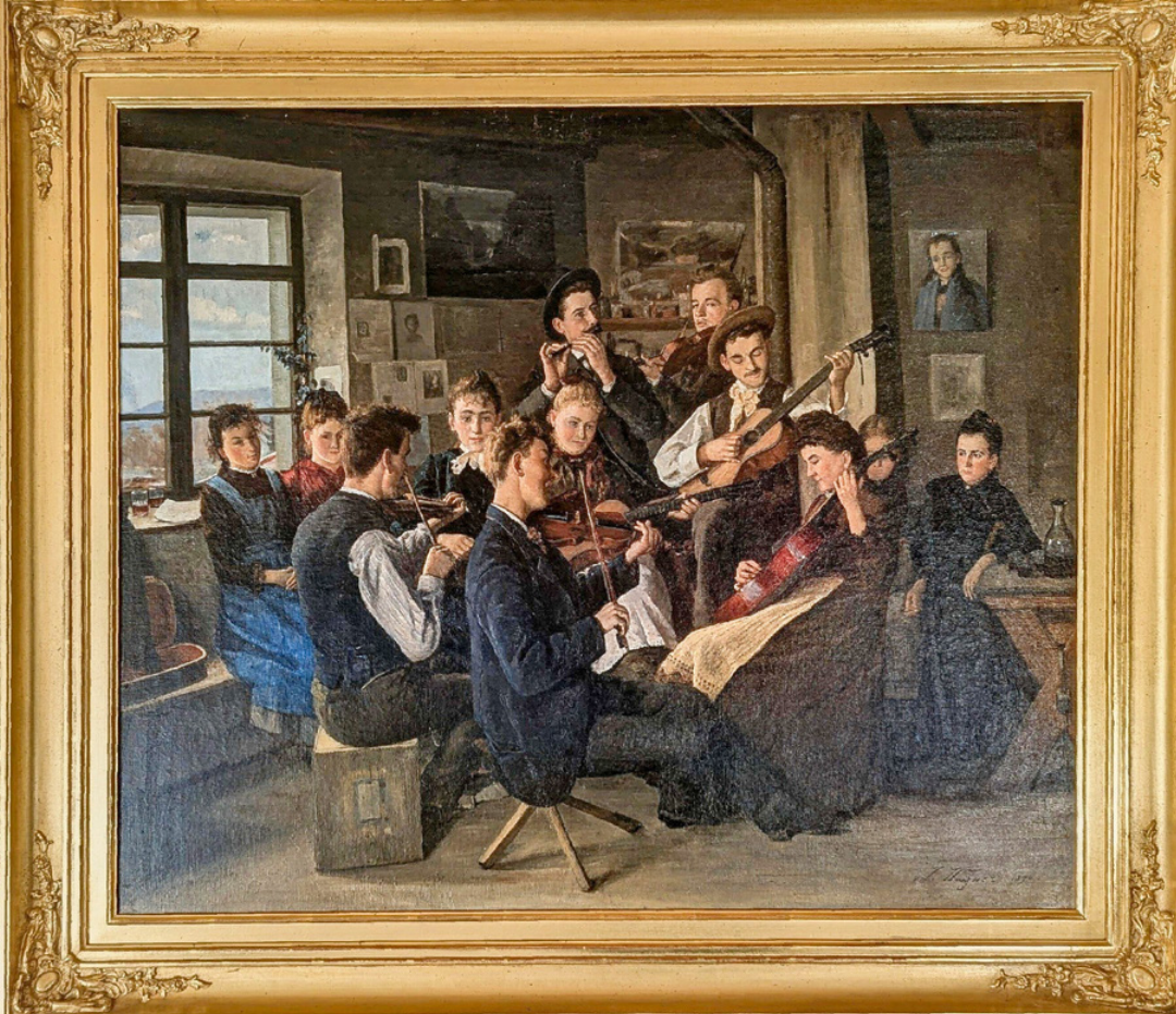 «Hausmusik», eines der bekanntesten Bilder des Malers, ist in Privatbesitz. «Hausmusik», eines der bekanntesten Bilder des Malers, ist in Privatbesitz.