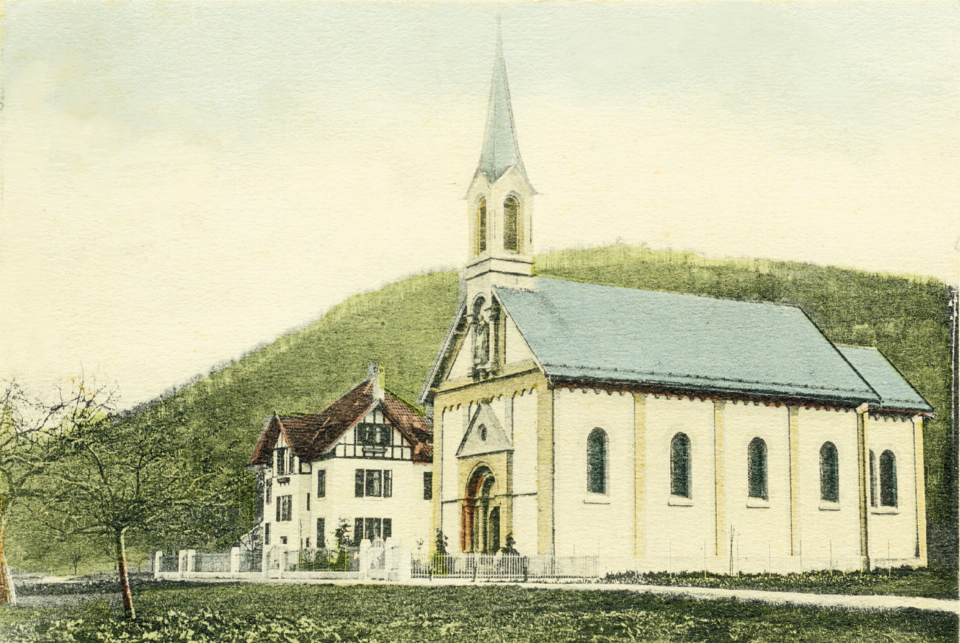 Katholische Kirche und Pfarrhaus Sissach - Das Bild wird blockiert. – Möglicherweise durch einen aktiven Adblocker.