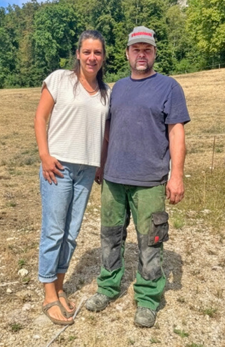 Sandra und Philipp Rosset freuen sich über die vielen Spenden. Bild zvg