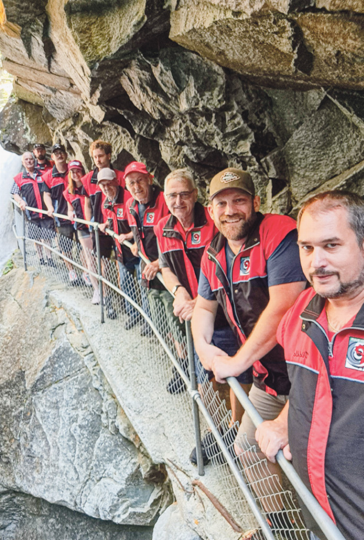 Ein Ausflug führte die Schützen in die Rofflaschlucht.
Bild zvg