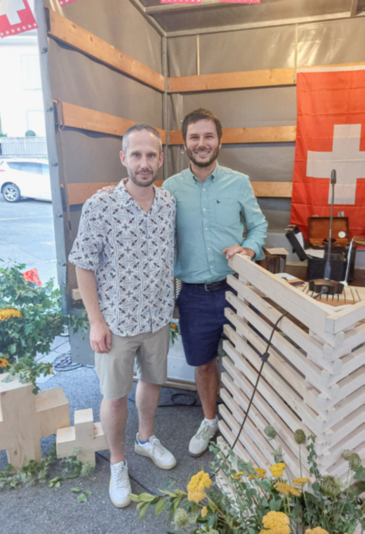 Michael Kumli (links) zusammen mit Dorian Wernli. Bild Stephan Imhof