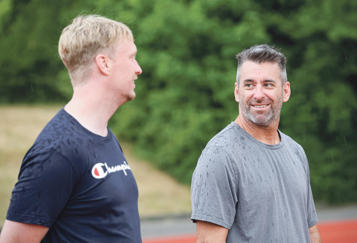 Prominenter Zuzug: Ex-Profi Oliver Kamber (rechts) bildet mit seinem Cousin Lukas in der neuen Saison das ZS-Trainergespann.
Bild Thomas Ditzler