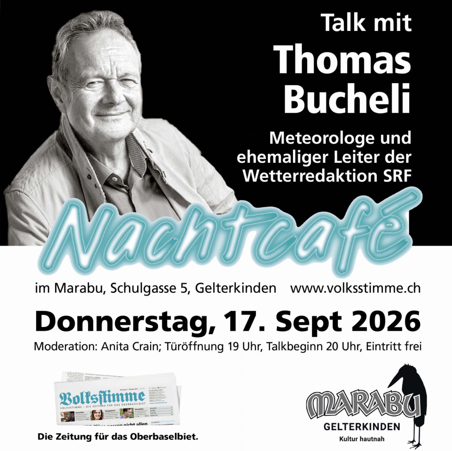 Thomas Bucheli im Nachtcafé - Das Bild wird blockiert. – Möglicherweise durch einen aktiven Adblocker.