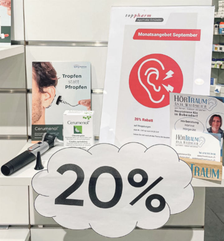 Bei den TopPharm Apotheken Gmünder stehen die Ohren im Fokus.      Bild zvg