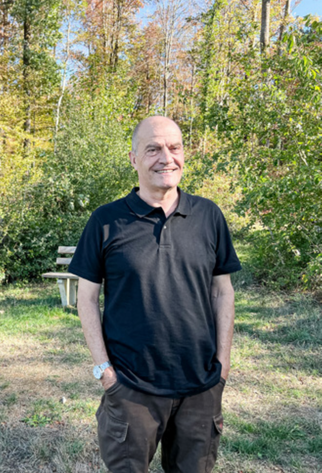 Bürgergemeinde-Leiter Daniel Wenk im Wald auf der Sichtern. Bild dae. Bürgergemeinde-Leiter Daniel Wenk im Wald auf der Sichtern. Bild dae.