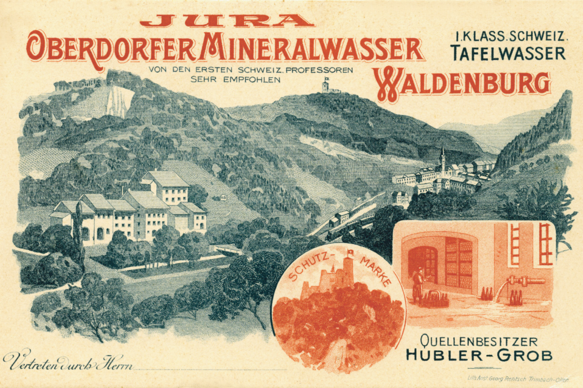 Mineralquelle «Jura» Oberdorf - Das Bild wird blockiert. – Möglicherweise durch einen aktiven Adblocker.