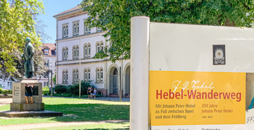 Informationstafel am Hebelpark in Lörrach. Informationstafel am Hebelpark in Lörrach.