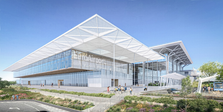 Die Bauinvestitionen belaufen sich auf gut 157 Millionen Euro. Das Geld soll der Flughafen selbst aufbringen. Visualisierung zvg