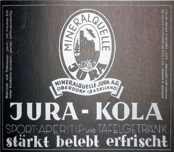 Auf der Etikette der Jura-Getränke ist die Burgruine Waldenburg zu sehen.